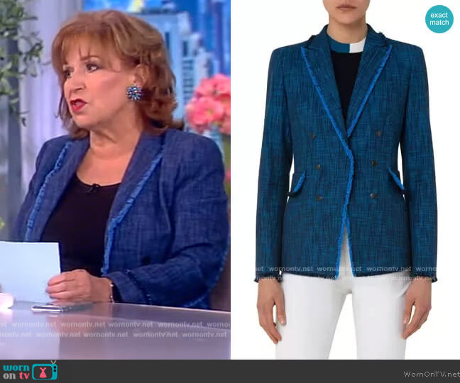 Akris Punto Denim Tweed Blazer worn by Joy Behar on The View