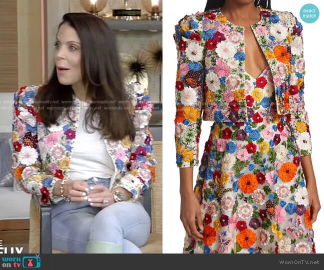 Alice + Olivia Lorna Cropped Floral Jacket