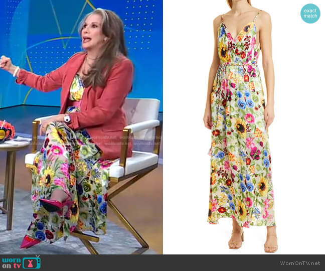 Alice + Olivia Samantha Floral Faux Wrap Dress