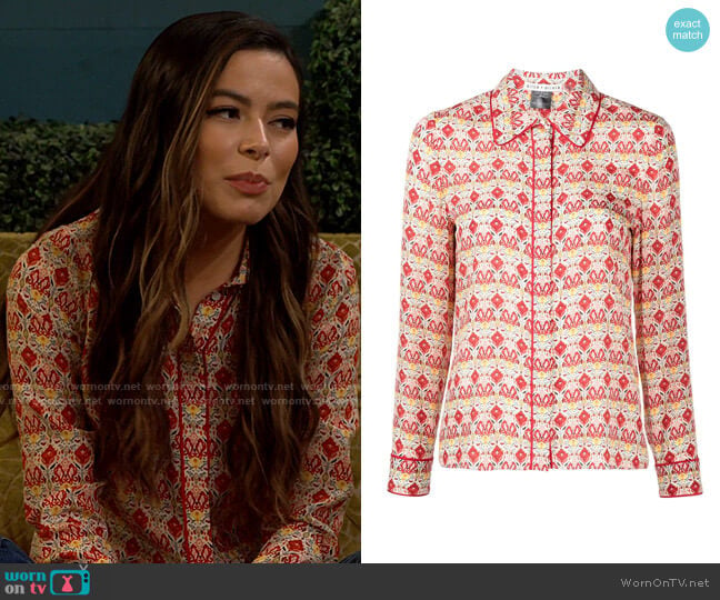Alice + Olivia Willa Shirt worn by Carly Shay (Miranda Cosgrove) on iCarly