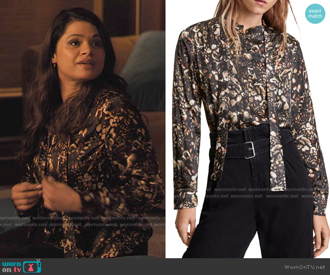All Saints Toni Kettu Shirt worn by Mel Vera (Melonie Diaz) on Charmed