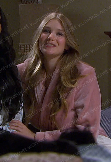 Allie’s pink robe on Days of our Lives