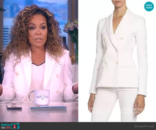 Altuzarra Double-Breasted Crepe Blazer worn by Sunny Hostin on The View