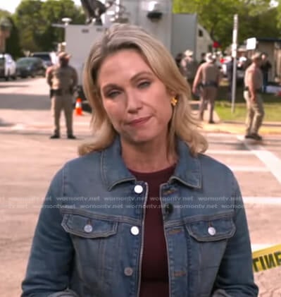 Amy’s zip front denim jacket on Good Morning America