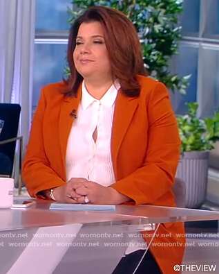 Ana’s orange blazer on The View