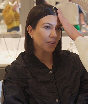 Kourtney’s silver earrings on The Kardashians