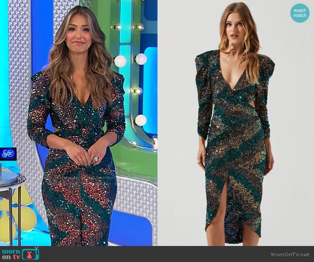 ASTR Jayla Dress worn by Manuela Arbeláez on The Price is Right