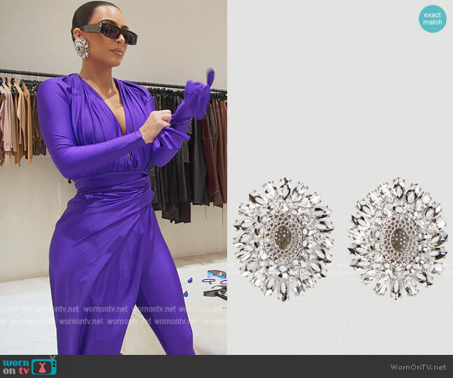 Balenciaga 3d Printed Earrings worn by Kim Kardashian (Kim Kardashian) on The Kardashians