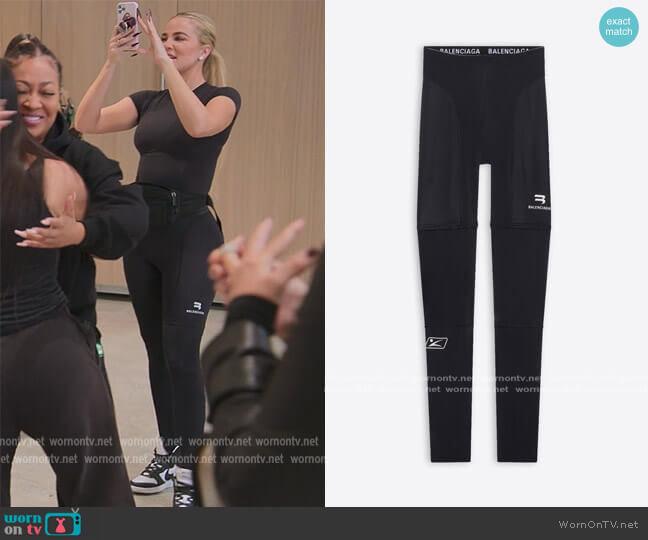Balenciaga Trompe L'oeil Leggings worn by Khloe Kardashian (Khloe Kardashian) on The Kardashians