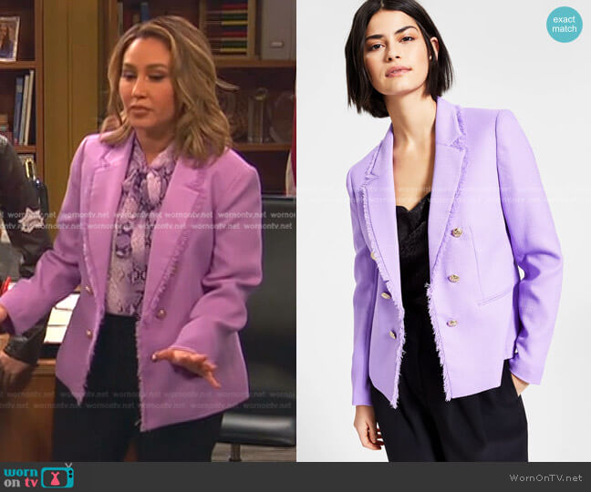 Bar III Tweed Jacket worn by Alana (Adrienne Bailon) on Ravens Home
