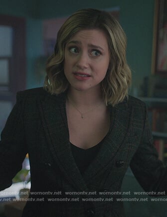 Betty’s green plaid double breasted blazer on Riverdale
