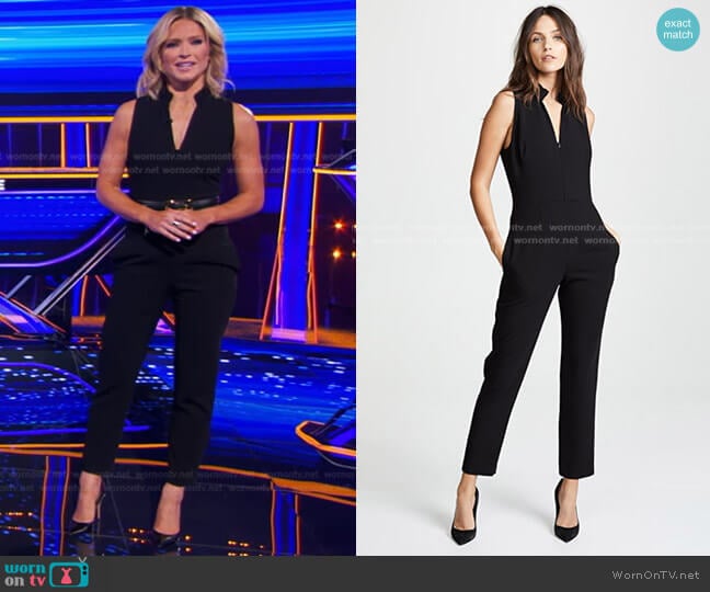 Black Halo Antoinette Jumpsuit worn by Sara Haines on The Chase