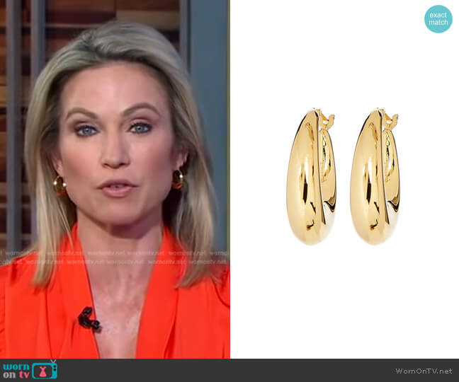 Bonheur Puffy Hoops worn by Amy Robach on Good Morning America
