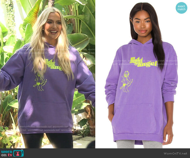 Boys Lie Night Angel Hoodie worn by Erika Jayne on The Real Housewives of Beverly Hills