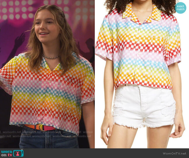 BP Camp Shirt worn by Presley (Jayden Bartels) on Side Hustle