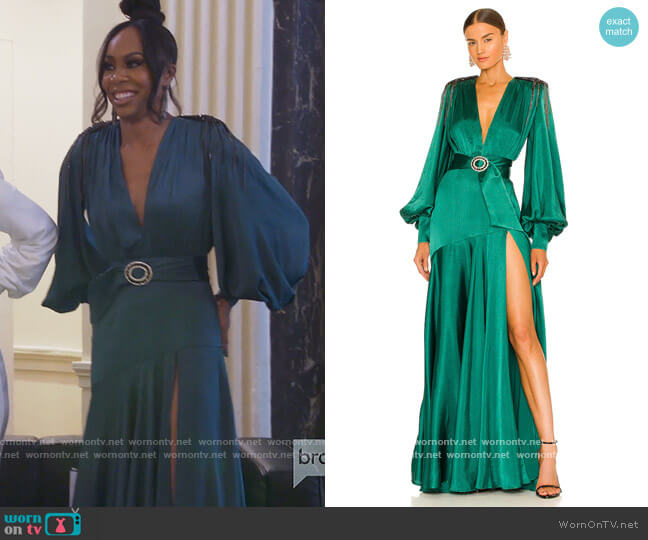 Bronx and Banco Carmen Gown worn by Sanya Richards-Ross on The Real Housewives of Atlanta