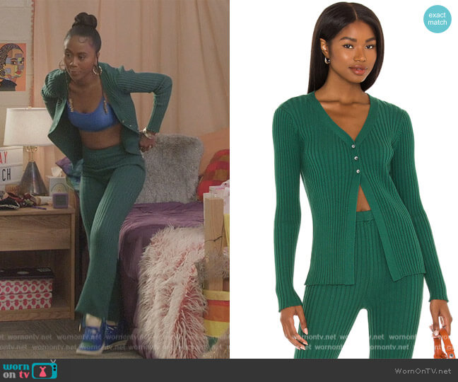 Callahan Glennon Cardigan worn by Keisha (Netta Walker) on All American Homecoming