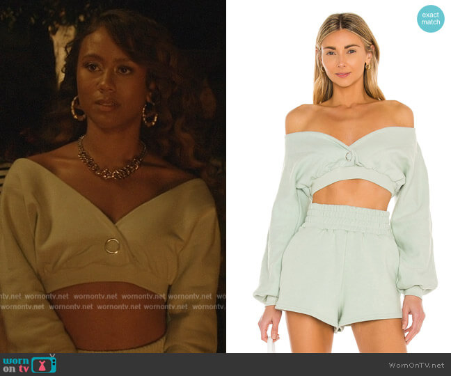 Camila Coelho Kenzie Pullover worn by Keisha (Netta Walker) on All American Homecoming