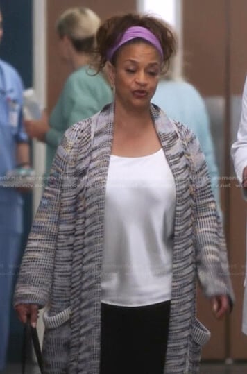 Catherine’s spade dye cardigan on Greys Anatomy
