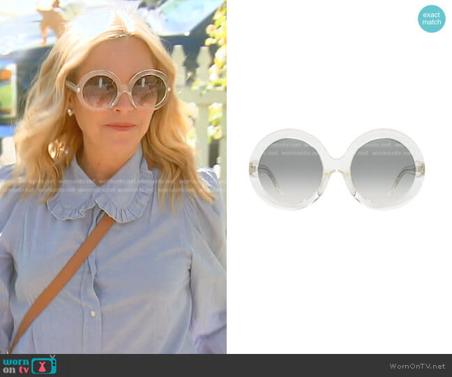 Celine Round Sunglasses worn by Sutton Stracke on The Real Housewives of Beverly Hills
