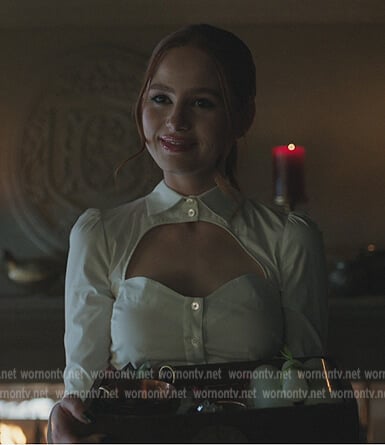 Cheryl’s white cutout blouse on Riverdale