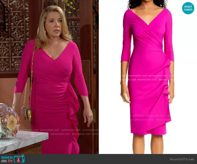 Chiara Boni La Petite Robe Florien Dress worn by Nikki Reed Newman (Melody Thomas-Scott) on The Young and the Restless