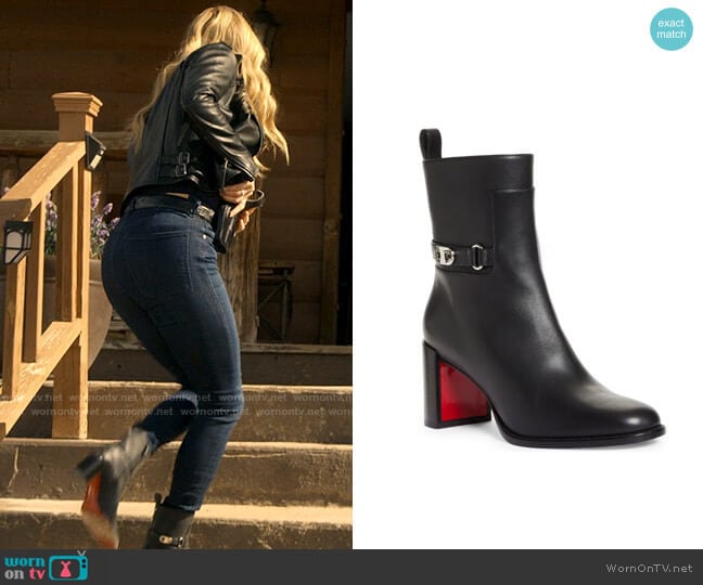 Christian Louboutin Lock Bootie worn by Jenny Hoyt (Katheryn Winnick) on Big Sky