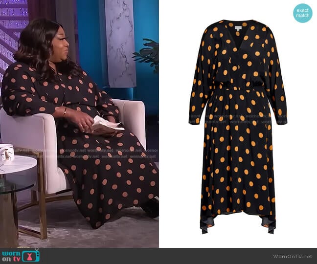 Polka Dot Midi Dress City Chic worn by Loni Love on The Real