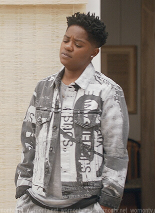 Coop’s printed denim jacket on All American