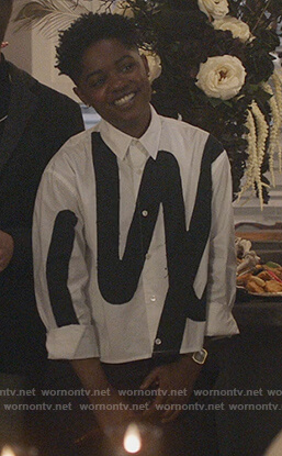 Coop’s abstract white shirt on All American