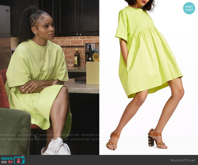 Cynthia Rowley Bree Combo T-Shirt Dress worn by Simone (Geffri Hightower) on All American Homecoming