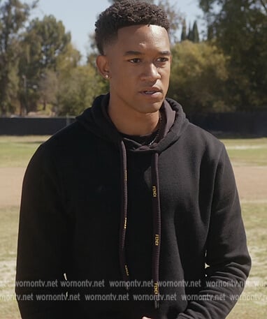Damon’s black hoodie on All American Homecoming