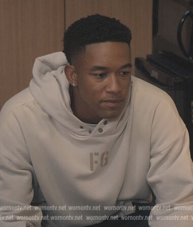 Damon’s beige FG hoodie on All American Homecoming