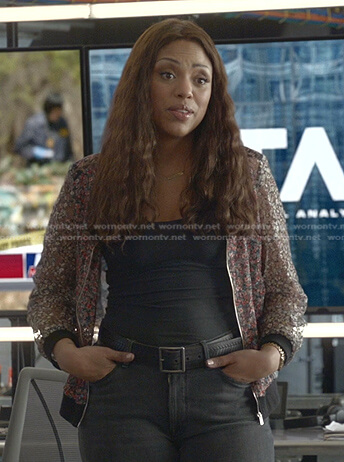 Danny’s floral lace bomber jacket on Bull