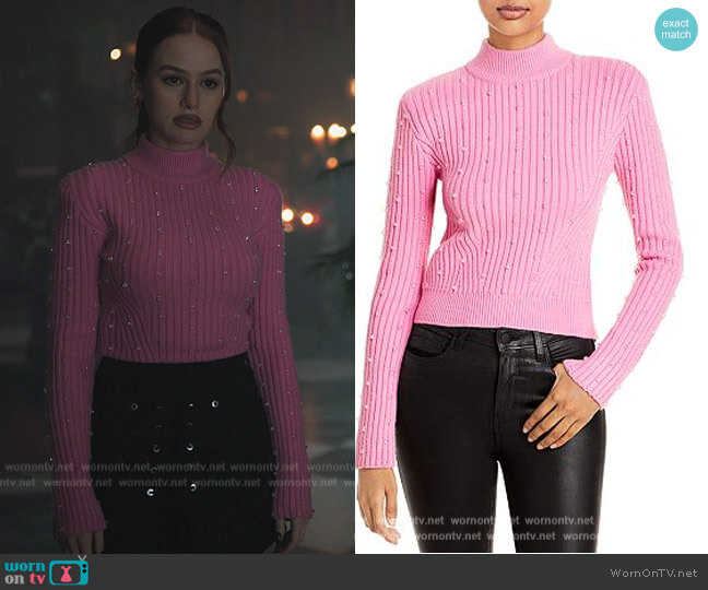 David Koma Embellished Rib Knit Sweater worn by Cheryl Blossom (Madelaine Petsch) on Riverdale