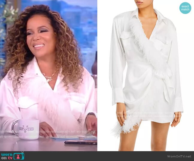 David Koma Satin Shirt Dress worn by Sunny Hostin on The View