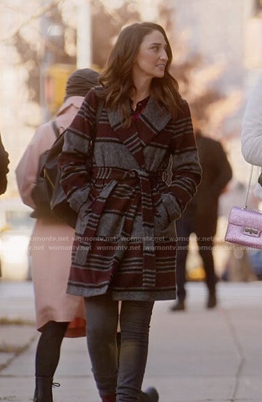 Dawn’s striped coat on Girls5eva