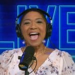 Deja Vu’s pink floral wrap dress on Live with Kelly and Ryan