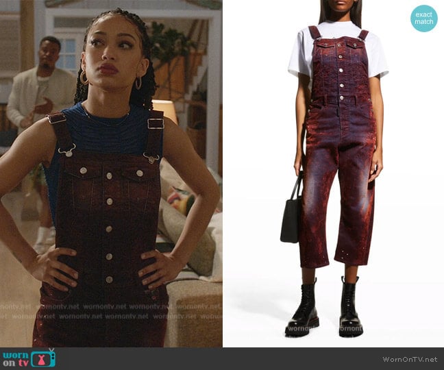 Dsquared2 Loose Dungarees worn by Olivia Baker (Samantha Logan) on All American