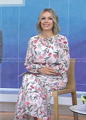 Dylan’s white floral midi dress on Today