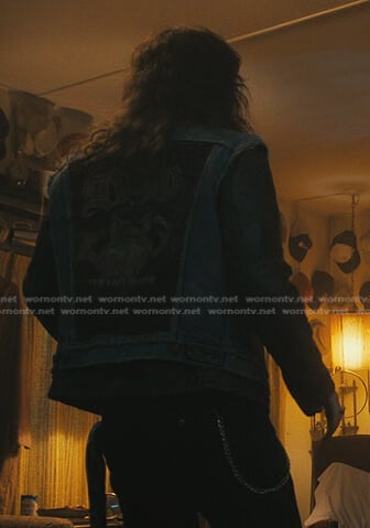 Eddie Munson’s Dio The Last In Line denim jacket on Stranger Things