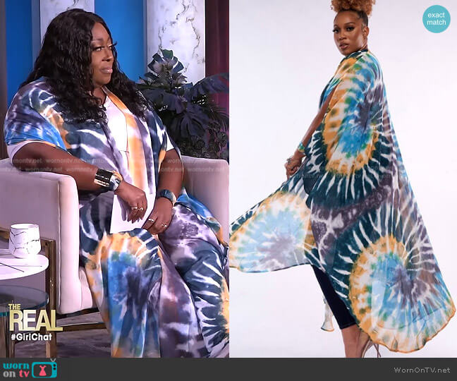 Eleven 60 Tie Dye Coverup worn by Loni Love on The Real