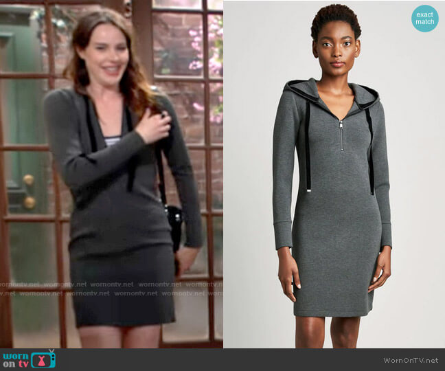 Elie Tahari Hoodie Dress worn by Tessa Porter (Cait Fairbanks) on The Young and the Restless
