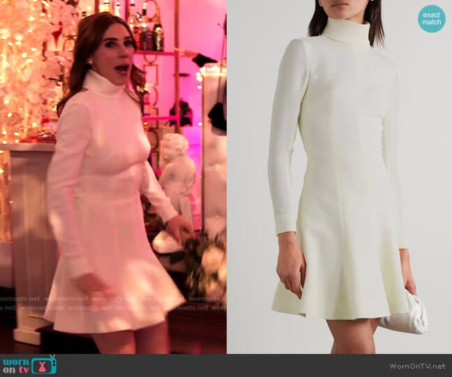Emilia Wickstead Sharlene Dress worn by Annie (Zosia Mamet) on The Flight Attendant
