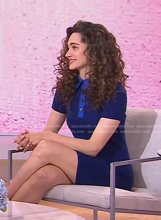 Emmy Rossum’s blue polo dress on Today