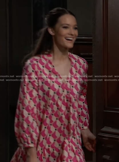 Esme’s pink printed dress on General Hospital
