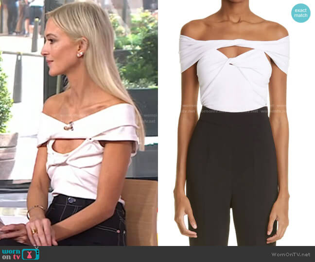 Et Ochs Addison Twist Detail Cutout Off the Shoulder Blouse