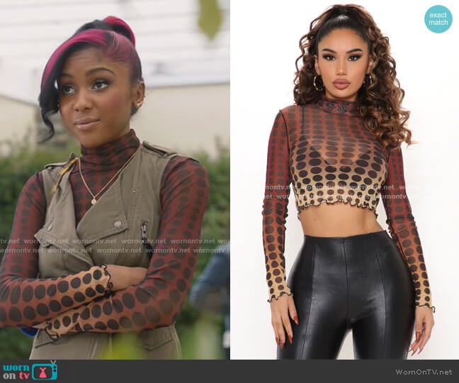 Fashion Nova Just An Illusion Mesh Top