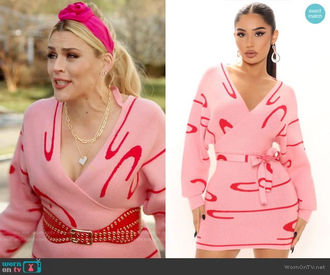 Fashion Nova Nice Enough Sweater Mini Dress worn by Summer Dutkowsky (Busy Philipps) on Girls5eva