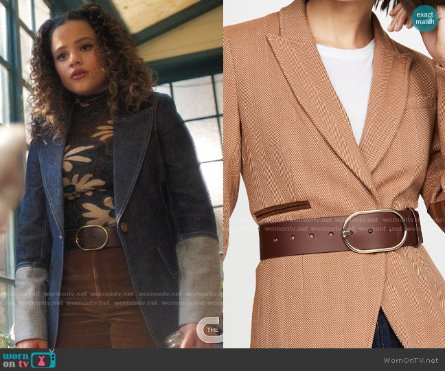 Frame Grand Oval Belt worn by Maggie Vera (Sarah Jeffery) on Charmed